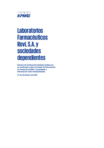 Thumbnail Laboratorios Farmaceuticos Rovi Sustainability Report 2025