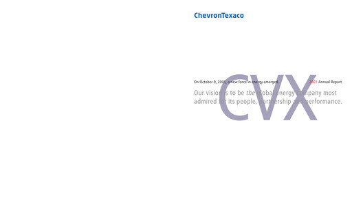 Thumbnail Chevron Annual Report 2001