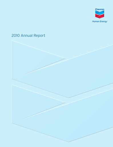 Thumbnail Chevron Annual Report 2010