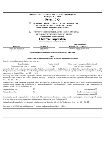 Vorschaubild Chevron Quartalsbericht 2025-q1