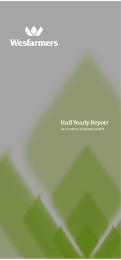 Thumbnail Wesfarmers
 Half-year Report 2008-h1