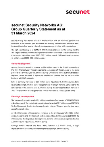 Thumbnail secunet Quarterly Report 2024-q1