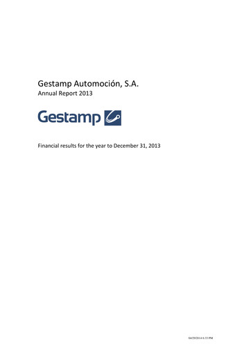 Thumbnail Gestamp Automoción Annual Report 2013