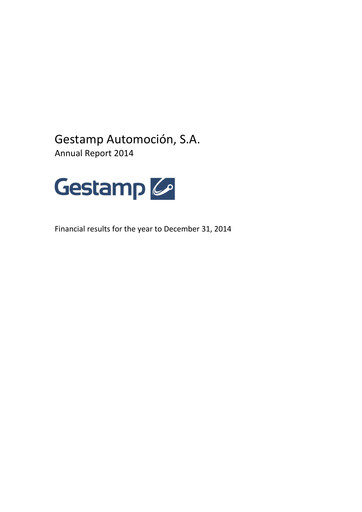 Thumbnail Gestamp Automoción Annual Report 2014