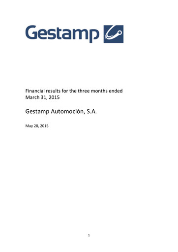 Thumbnail Gestamp Automoción Quarterly Report 2015-q1