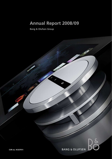 Thumbnail Bang & Olufsen A/S Annual Report 2008-2009