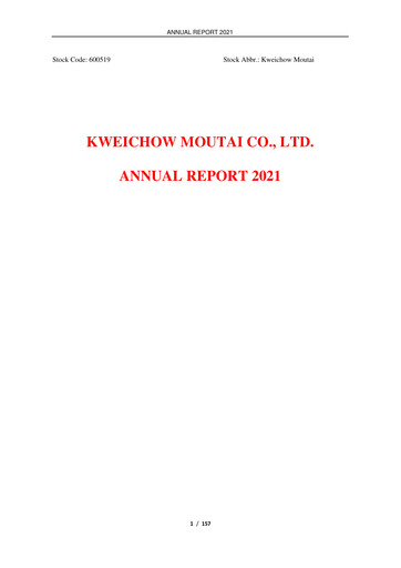 Thumbnail Kweichow Moutai Annual Report 2021