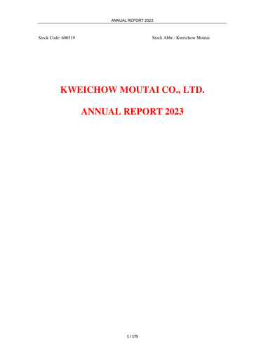 Thumbnail Kweichow Moutai Annual Report 2023
