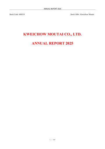 Miniature Kweichow Moutai Rapport annuel 2025