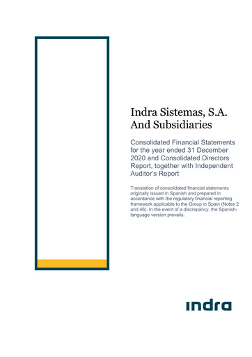 Vorschaubild Indra Sistemas Finanzmitteilung 2020
