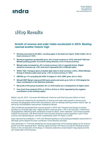 Thumbnail Indra Sistemas Half-year Report 2019-h1
