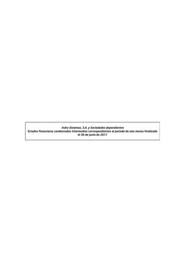 Thumbnail Indra Sistemas Half-year Report 2017-h1