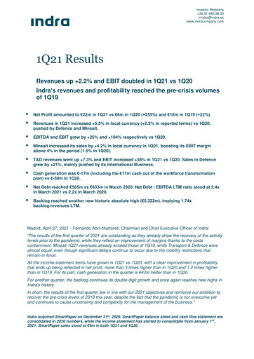 Thumbnail Indra Sistemas Quarterly Report 2021-q1