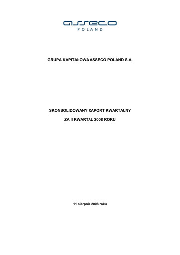 Vorschaubild Asseco Quartalsbericht 2008-q2