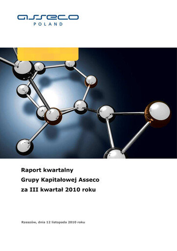 Vorschaubild Asseco Quartalsbericht 2010-q3
