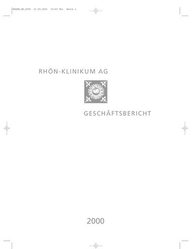 Thumbnail Rhön-Klinikum Annual Report 2000