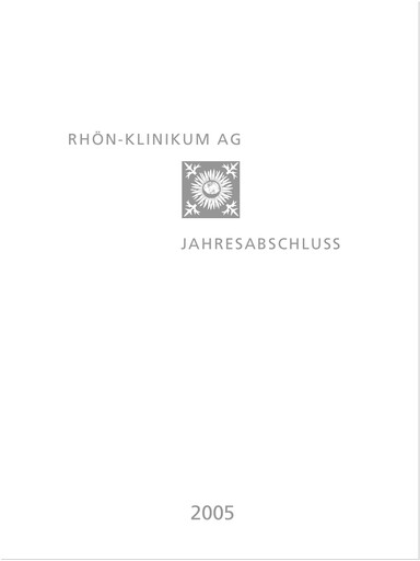 Vorschaubild Rhön-Klinikum Finanzmitteilung 2005