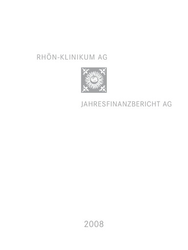 Vorschaubild Rhön-Klinikum Finanzmitteilung 2008
