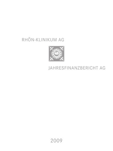 Vorschaubild Rhön-Klinikum Finanzmitteilung 2009
