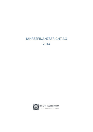 Vorschaubild Rhön-Klinikum Finanzmitteilung 2014