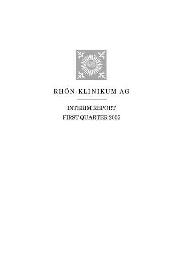 Thumbnail Rhön-Klinikum Quarterly Report 2005-q1