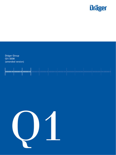 Thumbnail Drägerwerk
 Quarterly Report 2008-q1