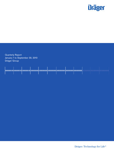 Thumbnail Drägerwerk
 Quarterly Report 2010-q3
