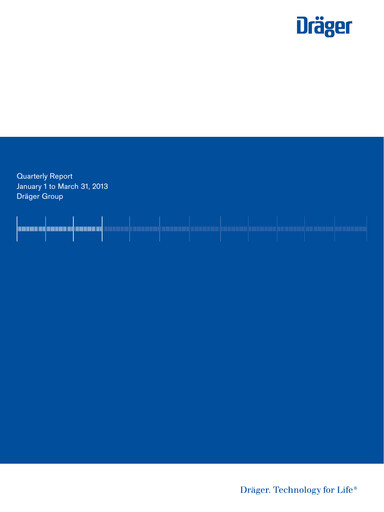 Thumbnail Drägerwerk
 Quarterly Report 2013-q1