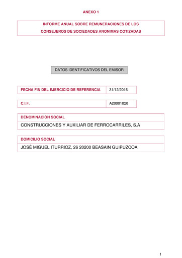Vorschaubild Construcciones y Auxiliar de Ferrocarriles Jahresbericht 2016