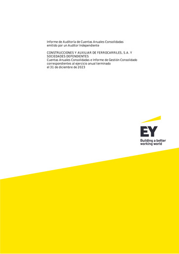Thumbnail Construcciones y Auxiliar de Ferrocarriles Financial Statement 2023
