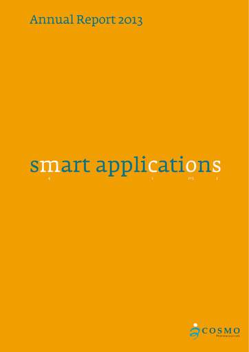 Miniature Cosmo Pharmaceuticals Rapport annuel 2013