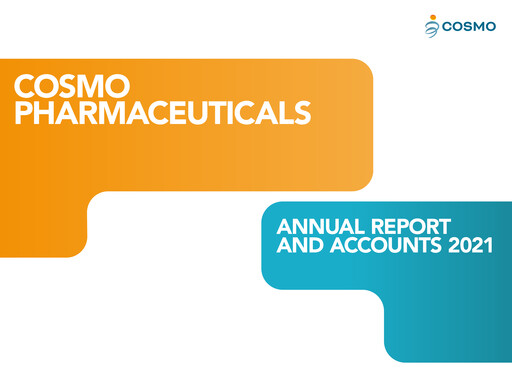 Miniature Cosmo Pharmaceuticals Rapport annuel 2021