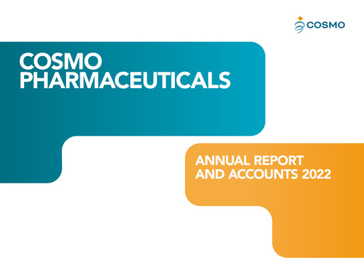 Miniature Cosmo Pharmaceuticals Rapport annuel 2022