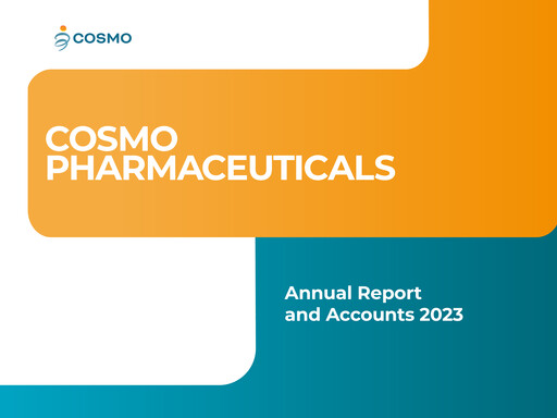 Miniature Cosmo Pharmaceuticals Rapport annuel 2023