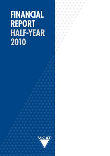 Thumbnail Vicat S.A. Half-year Report 2010-h1