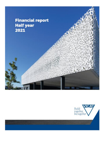 Thumbnail Vicat S.A. Half-year Report 2021-h1