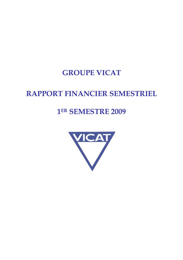 Thumbnail Vicat S.A. Half-year Report 2009-h1