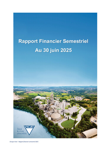 Thumbnail Vicat S.A. Half-year Report 2025-h1