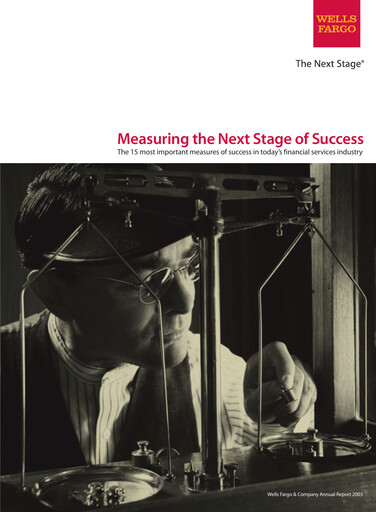 Miniature Wells Fargo Rapport annuel 2003