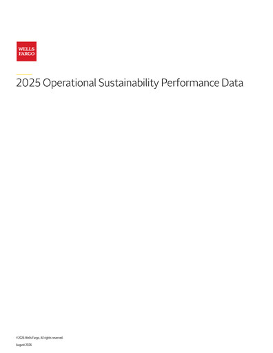 Vorschaubild Wells Fargo ESG-Bericht 2025