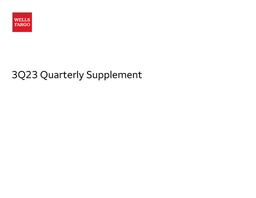 Thumbnail Wells Fargo Quarterly Report 2023-q3