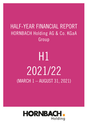 Thumbnail Hornbach Holding
 Half-year Report 2021-2022
