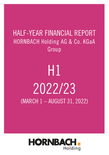 Thumbnail Hornbach Holding
 Half-year Report 2022-2023