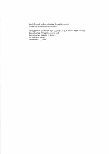 Miniature Prosegur Bilan financier 2021