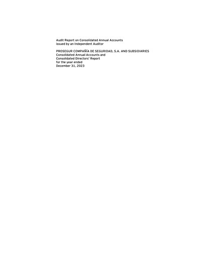 Miniature Prosegur Bilan financier 2023