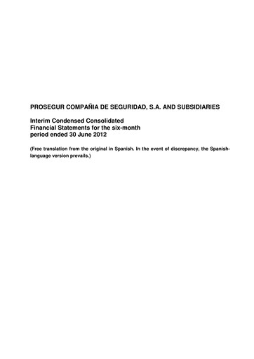 Thumbnail Prosegur Half-year Report 2012-h1