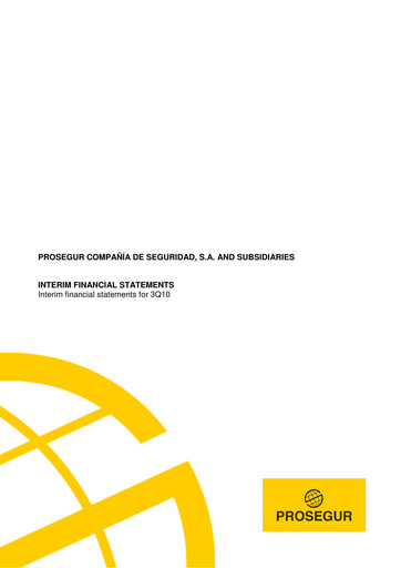 Vorschaubild Prosegur Quartalsbericht 2010-q3