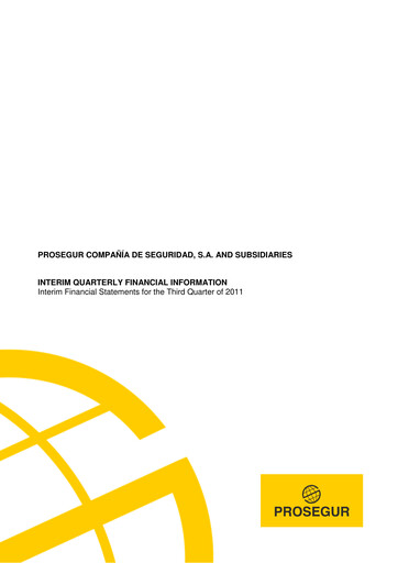 Vorschaubild Prosegur Quartalsbericht 2011-q3