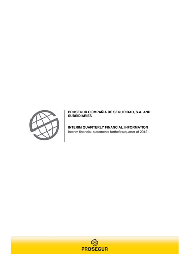 Vorschaubild Prosegur Quartalsbericht 2012-q1