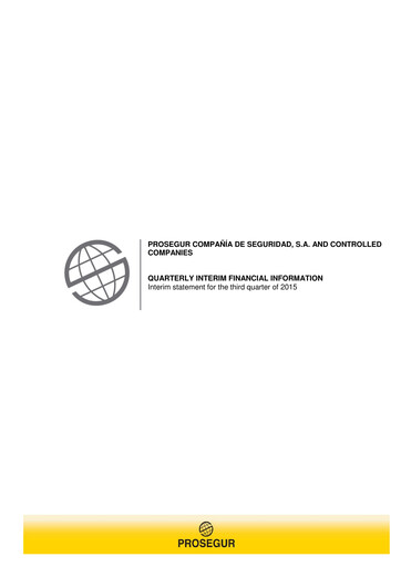 Vorschaubild Prosegur Quartalsbericht 2015-q3